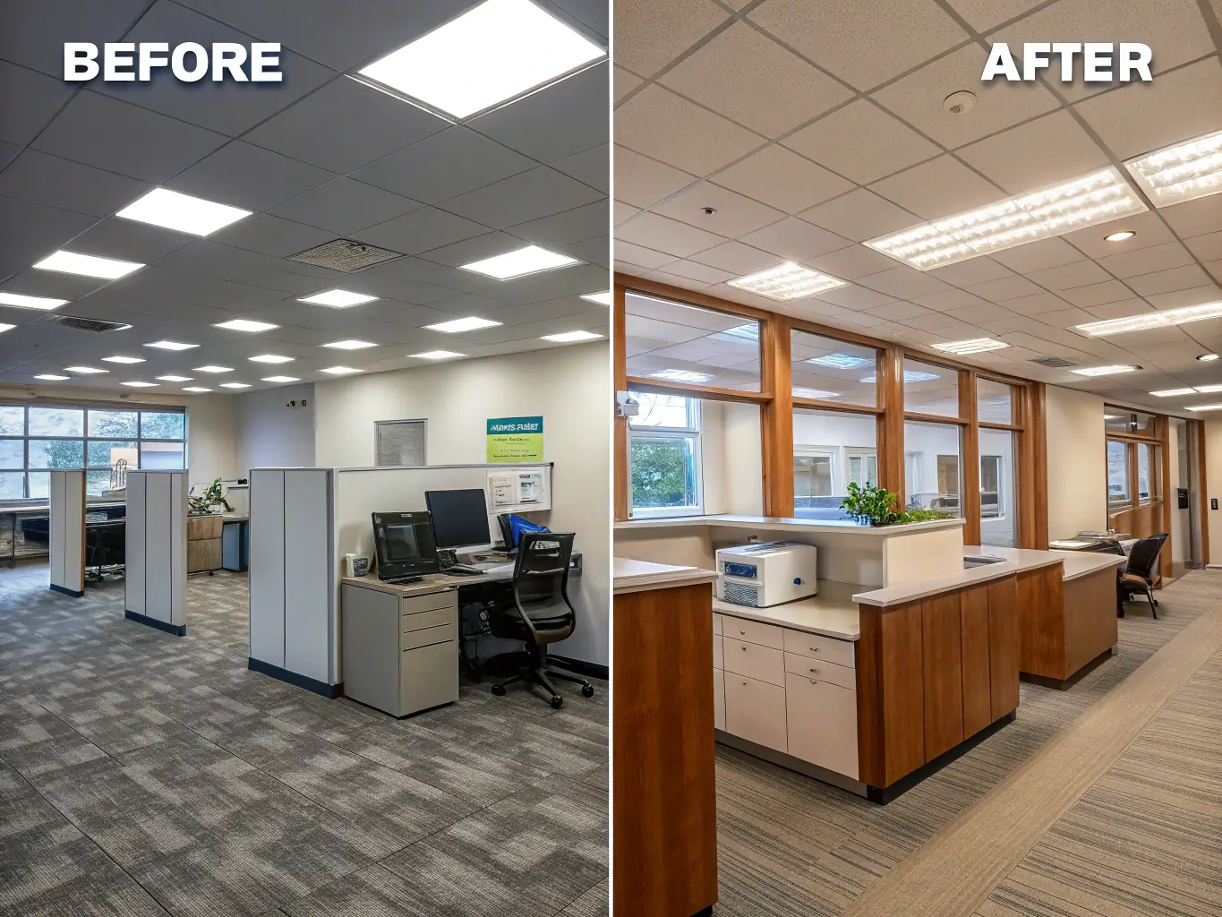 A side-by-side comparison of energy bills before and after VRF system installation, illustrating cost savings.